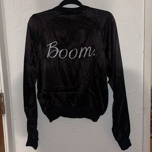 Reformation satin bomber jacket